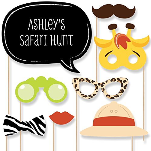 Amazon.com: Custom Funfari - Fun Safari Jungle Photo Booth Props Kit -  Personalized Safari Party Supplies - 20 Selfie Props : Home & Kitchen