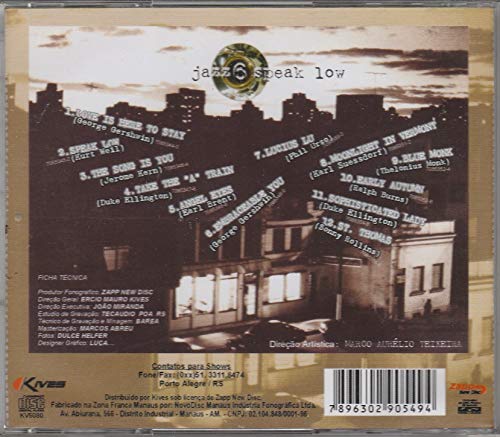 Jazz 6 - Cd Speak Low - 2000