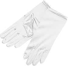 Shiny Stretch Satin Dress Gloves Wrist Length 2BL