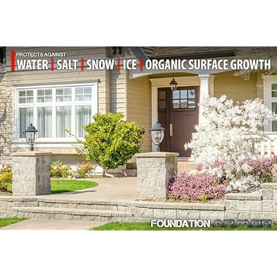 Armor SX5000 WB Water-Based Silane-Siloxane Sealer for Concrete, Brick, Pavers, Stone - Matte Concrete Sealer - 1 Gallon