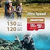[5 Ans Récupération de données Gratuite] GIGASTONE Carte Mémoire 512 Go 4K Caméra Pro, Compatible avec GoPro Dron, Vitesse 150/120 Mo/s, 4K Vidéo, A2 U3 V30 Carte Micro SDXC avec Adaptateur SD.