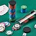 Remerry 8 Pcs 5.35 x 1.77 Inch Poker Chip Storage Tube, 30 PC Clear Casino Chip Tubes Plastic Collector with Lid for Coin Storage Casino Party Supplies