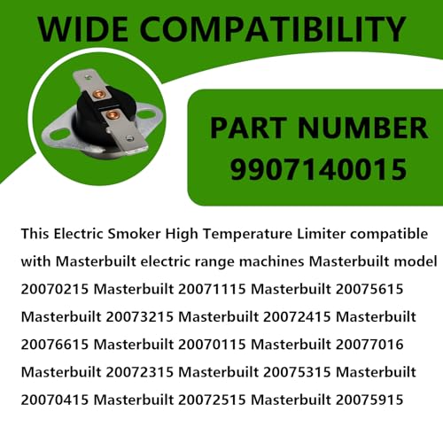 Image of Electric Smoker High Temperature Limiter Kit Compatible with Masterbuild Model Replacement Part 9907140015
