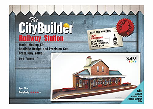 The Citybuilder Railroad Station Cardboard Model Making Kit - O Scale Model Railroad Building #TOP2