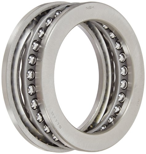 NSK 51118 Thrust Bearing, Single Row, 3 Piece, Grooved Race, Pressed Steel Cage, Metric, 90mm Bore, 120mm OD, 22mm Width, 1900rpm Maximum Rotational Speed, 190000N Static Load Capacity, 60000N Dynamic Load Capacity