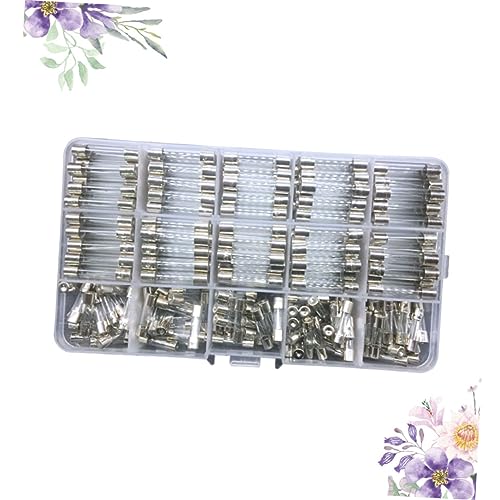 Kit de fusibles de tubo de vidrio 250 piezas 1A~20A de acción rápida set surtido para reparaciones eléctricas y proyectos DIY miniatura 2