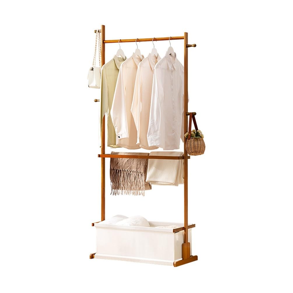 Perchero de bambú para recibidor y dormitorio: orden elegante en casa