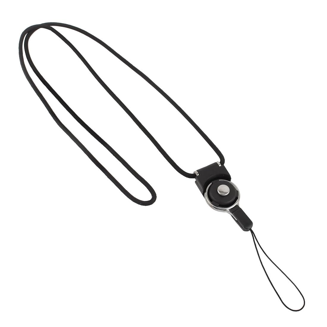 Heavy-Duty Detachable Cell Phone Neck Lanyard - Nylon Strap With ID Card Key Ring Holder