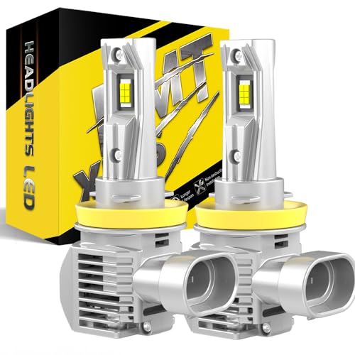 Bombillas LED H11 H8 H9 de Faros Delanteros de Coche 22000LM Luz Blanca 6500K Paquete 2