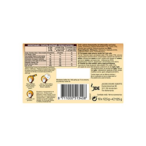 Jacobs Kaffeespezialitäten 3 in 1 Typ Café Latte, 120 Sticks mit Instant Kaffee, 12 x 10 Getränke