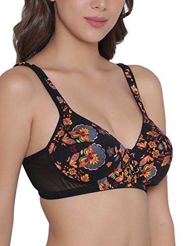 Image of Clovia Womens Padded Non-Wired Floral Print T-Shirt Bra