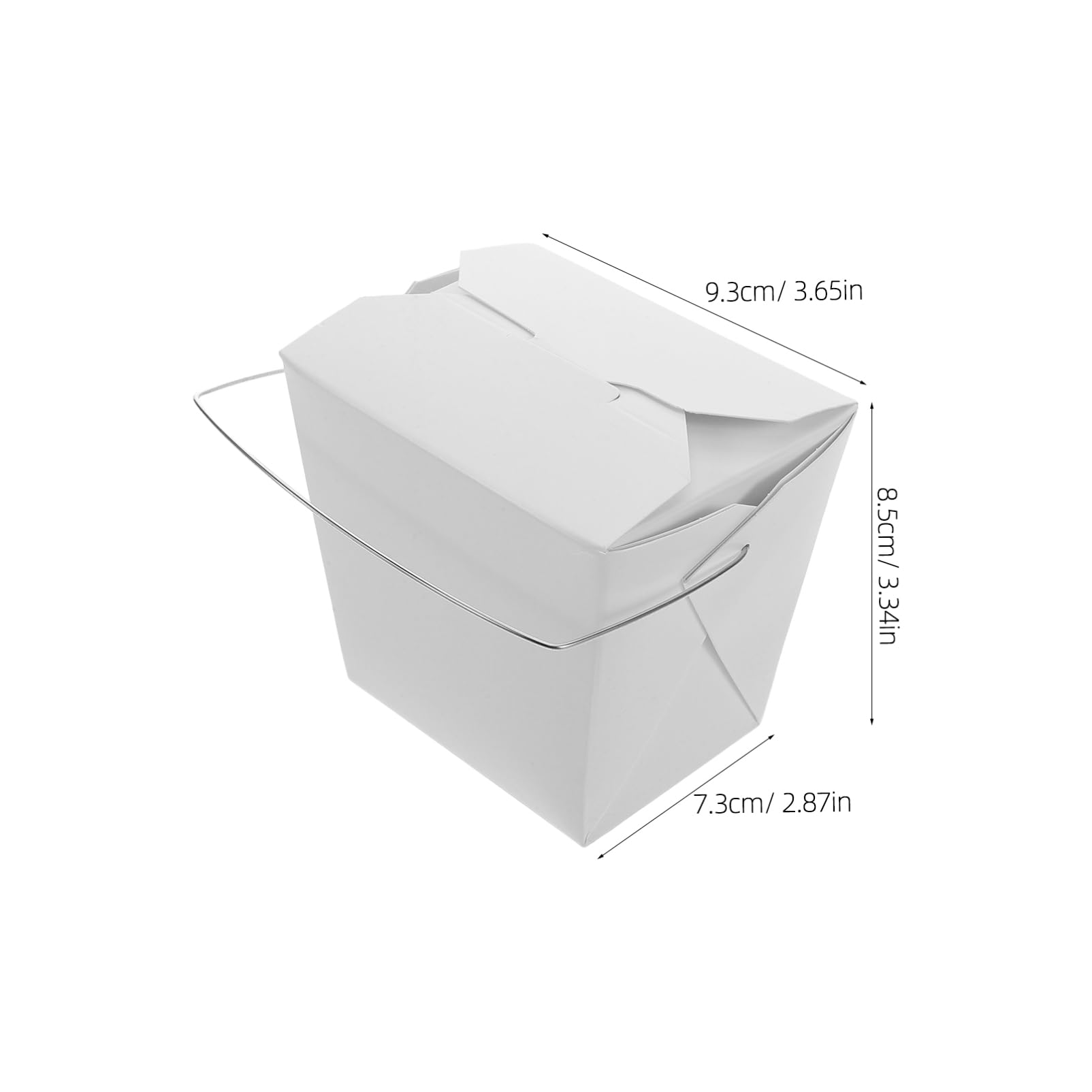 PRETYZOOM 50stücke Chinesische Papierbehälter Zum Mitnehmen Verpackungsboxen Mit Drahtgriff Für Warmes Und Kaltes Gericht Restaurantzubehör