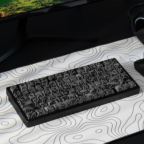 Image of dagaladoo Shine Through Key Cap,Side Print Keycap,132Keys Topograph Keycaps,Dye-Sub Patterns,Cherry Profile | Double Shot |For Mechanical Keyboards(Dark Blue,Only Keycaps)