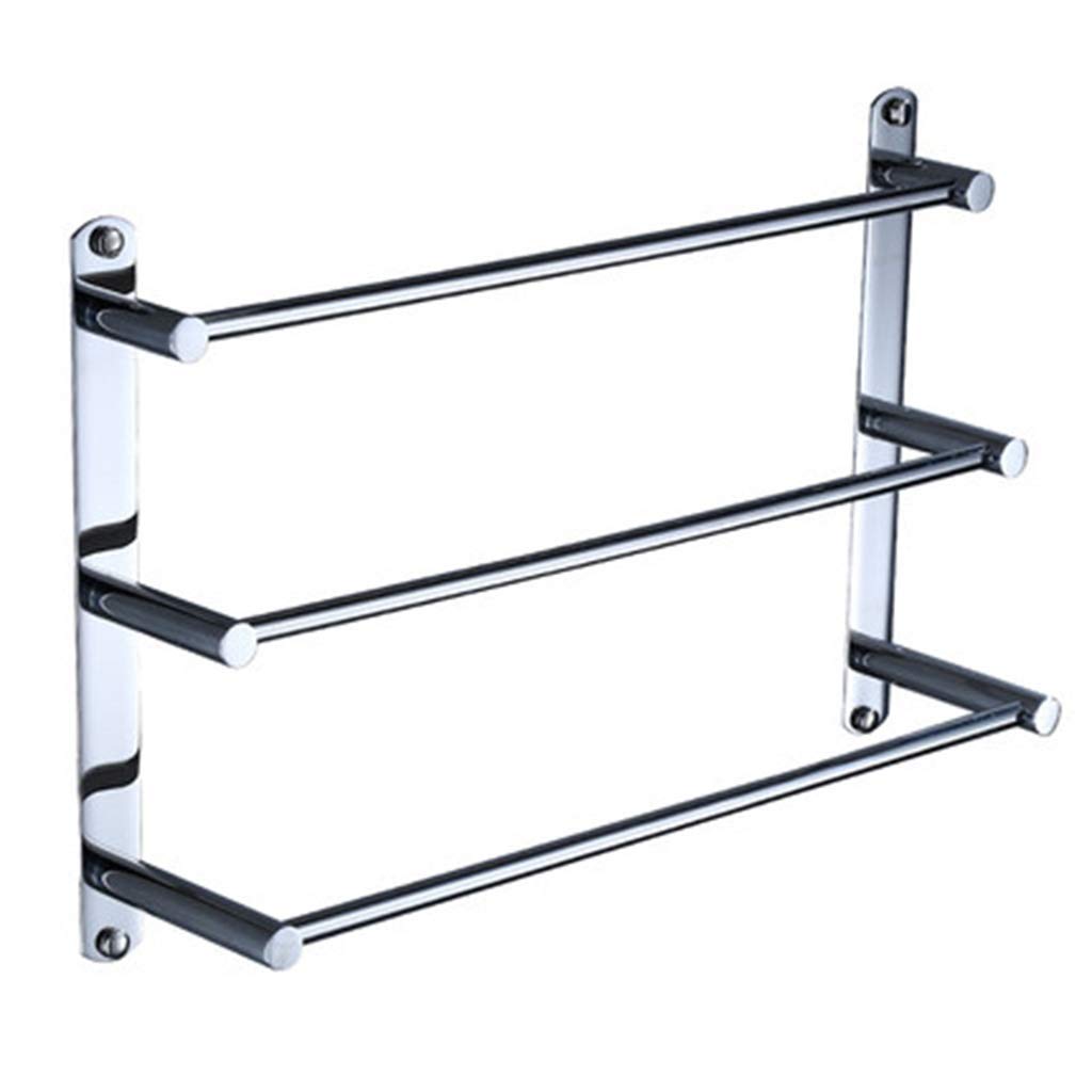 FGXHHS Wall Towel Rack Bathroom Stainless Steel,Three Layer Modern 304 Steel Kitchen Household 30cm (40cm)