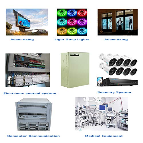 Installercctv 18 Output 29 Amp 12V Dc Cctv Distributed Power Supply Box For Security Camera, Dvrs. Ul Listed #TOP6