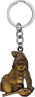 m men style Hindu Lord God Bal Shree Krishna Bronze Zinc Metal Keychain and Keyring Gift For Men And Women-picture-24