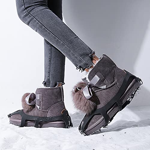 Grampos de tração com 18 esões Sapatos de neve Sapatos antiderrapantes Grampos de escalada com 18 de