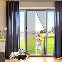 Moustiquaire Double Porte Fenêtre Magnétique, 215x280cm Anti Moustique