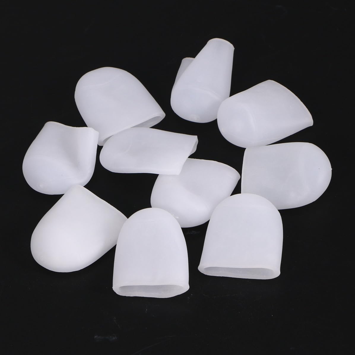 10pcs Silicone Gel Toe Caps Size L for Walking and Running Comfort