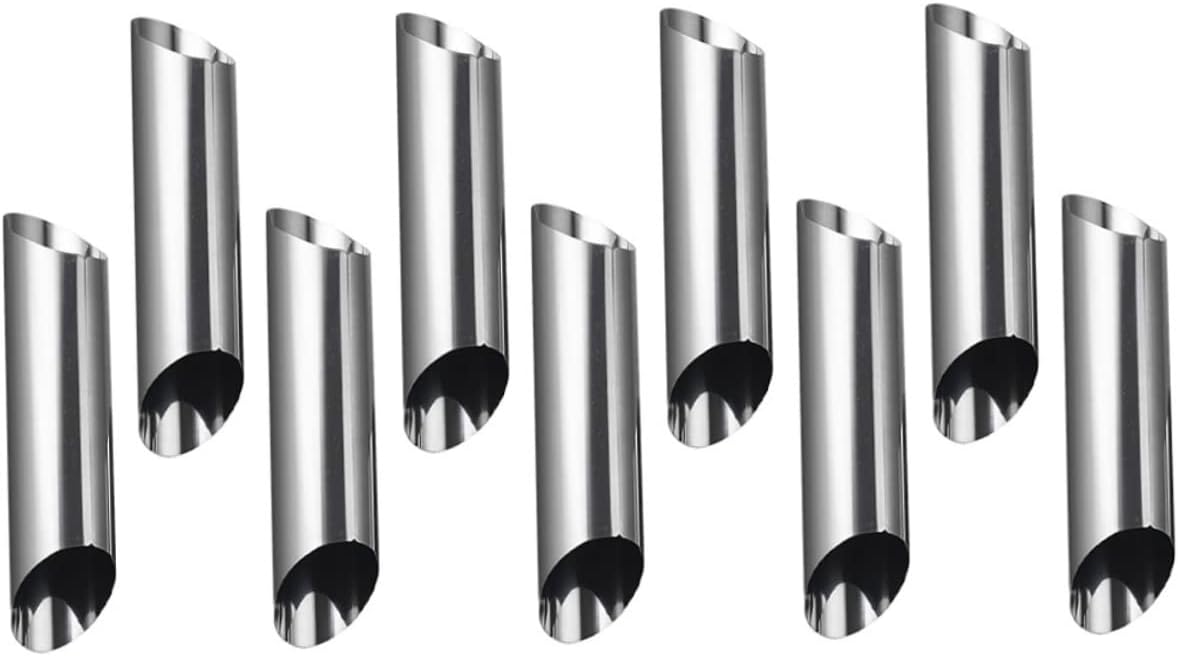 9Pcs Stainless Steel Croissant Molds Set Screw Cannoli Tube Baking Pastry Tools for DIY Cream Horns for Baking Enthusiasts and Home Bakers
