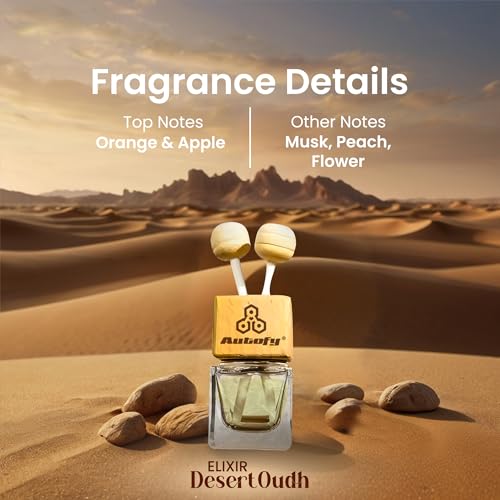 Image of Autofy ELIXIR Vent Perfume for Dashboard Perfume Diffuser Car Fragrance Car Air Freshener Car Accessories for Interior All Cars Long Lasting Car Perfume & Freshener [10ML] (Desert Oudh)