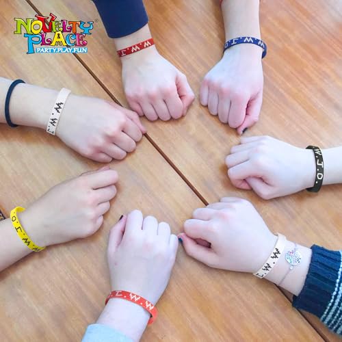 Novidade Place 20Pcs WWJD Pulseiras de silicone, coloridas O que Jesus faria Pulseiras de borracha p