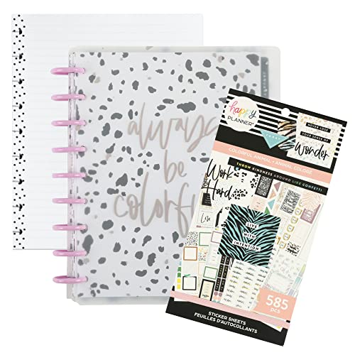Happy Planner 12-Month Planner Box for Jan. 2023–Dec. 2023, Includes 2023 Monthly Planner, Filler Paper, and Stickers, Vertical Layout, Colorful Animal Theme, Classic Size, 7 Inches by 9 1 4 Inches