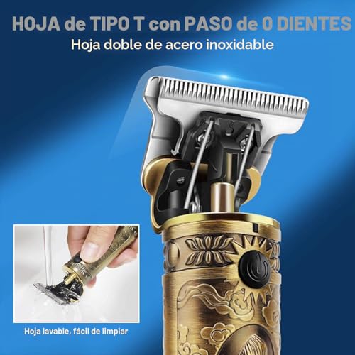 Miniatura 3 de Yilfo Maquina Cortar Pelo, Maquina De Afeitar Hombre, Cortapelos Hombre Profesional, Afeitadora Cortadora Eléctrica Con Led, Maquina Recortar Barba Sin Cable, Maquina De Cortar El Pelo Para Contornos
