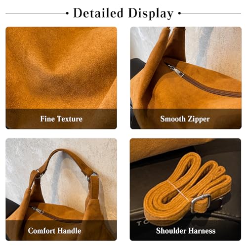 Sac hobo en daim souple grand format pour ne plus manquer d'espace - 5