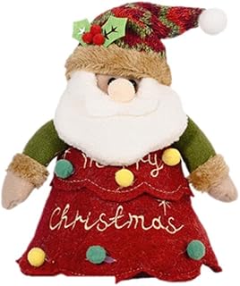 Sacs à fermeture éclair, sac cadeau de décoration de poupée 3D, fermeture éclair de Noël réutilisable pour sacs à bonbons Ba-gs Gif-t, feutre