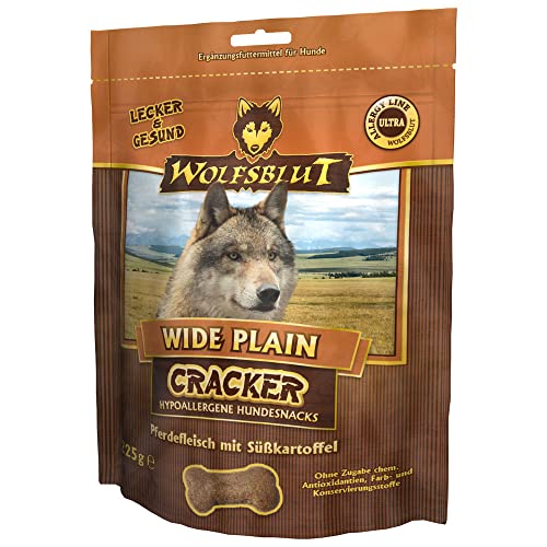 Wolfsblut Cracker Wide Plain mit Pferdefleisch & Süßkartoffel für Hunde zur Belohnung - Doppelpack - 2 x 225g