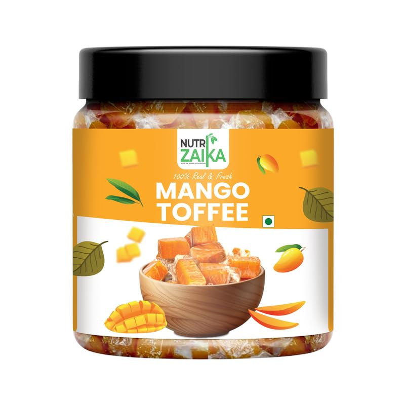 NUTRIZAIKA Mango Toffee | Dried Aamras Candy | Chatpatti Khatti Meethi Toffee | Mango Pulp Candy | Sweet & Tangy Snack | 100gm-image-46