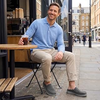 STQ Mens Slip On Shoes with Foldable Back Heel, Arch Suppprt Casual Sneakers for Knee Pain Relief Walking Shoe Dark Grey Size 9.5