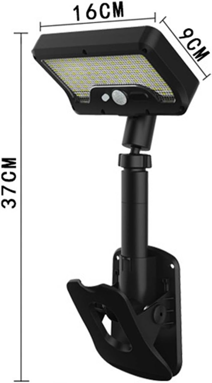Pack of 2 Outdoor Solar Clamp Lights with 3 Colors Design Rechargeable Battery Suitable for Patio Yard Solar Deck Lights