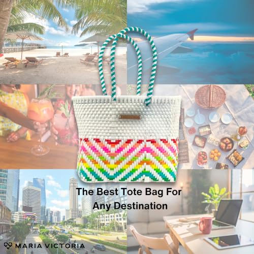 Image of MARIA VICTORIA X-Small Mexican Tote - Waterproof Woven Beach Purse