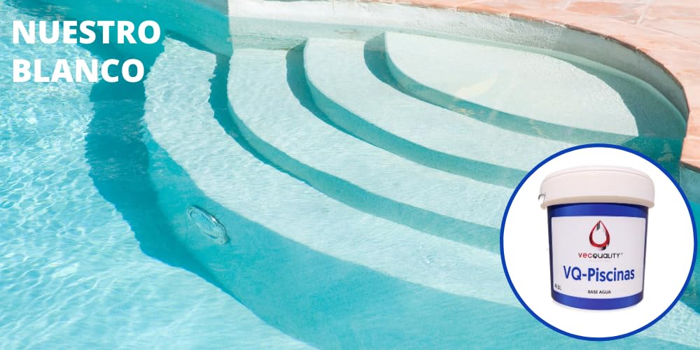 Pintura Piscina Al Agua 4 Litros RESISTENTE a Productos Químicos y Rayos UV (Azul Intenso)