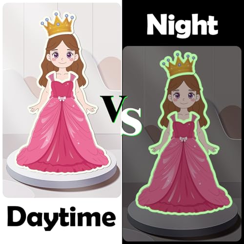 Magnetic Dress Up Dolls Girls, Princess Mermaid Fairy Ballerina Magnet Paper Dolls Kit with DIY Foil Art Craft Kit for Girls Age 4-7, Road Trip Airplane Car Activities Travel Toy Games Easter Gift