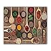Tulup Tabla De Cortar Cocina 60x52cm - Vidrio Protector De Placa De Induccion - Especias Y Hierbas