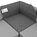 Sofa Shield Original Patent Pending Reversible Sofa Corner Sectional Protector, 30x30 Inch, Washable Furniture Protector, 2 Inch Strap, Sectional Corner Slip Cover Throw for Pets, Dogs, Charcoal