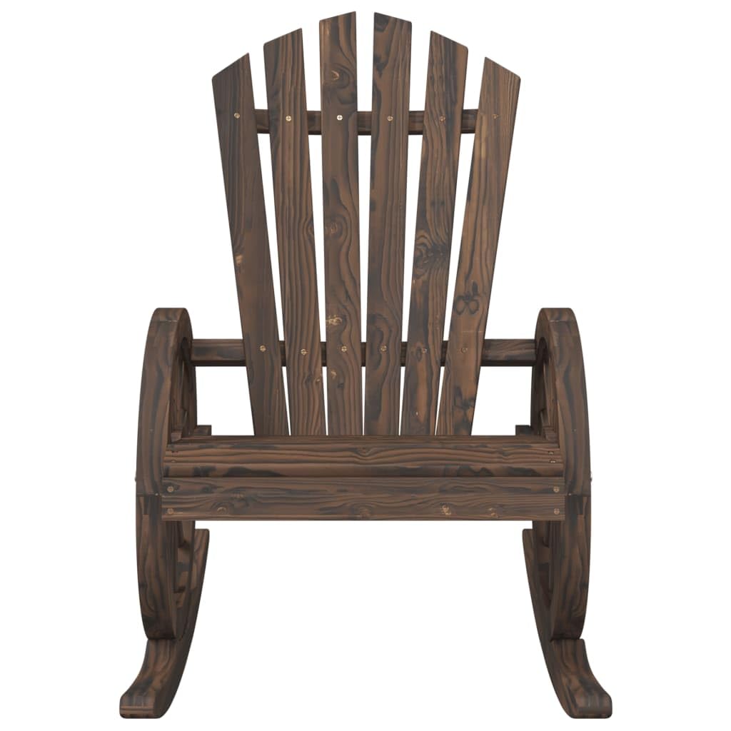 Sedie a Dondolo Adirondack 2 pz in Legno Massello di Abete Comfort Outdoor con Schienale Ergonomiche per Giardino Terrazza Balcone