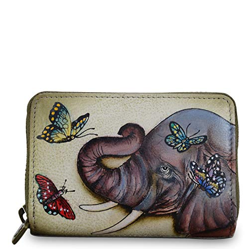 Image of Anuschka Women's Genuine Leather Credit & Business Card Holder | Hand Painted Original Artwork | Gentle Giant