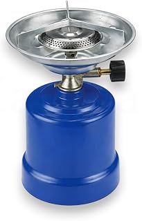 Hornillo Portátil A Gas Para Camping y Cocina Exterior, con Quemador Metálico y Depósito, Azul