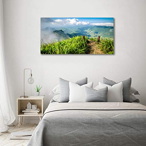 Tableau acrylique 140x70 cm Camino a la CIMA, décoration idéale pour grand salon - 4