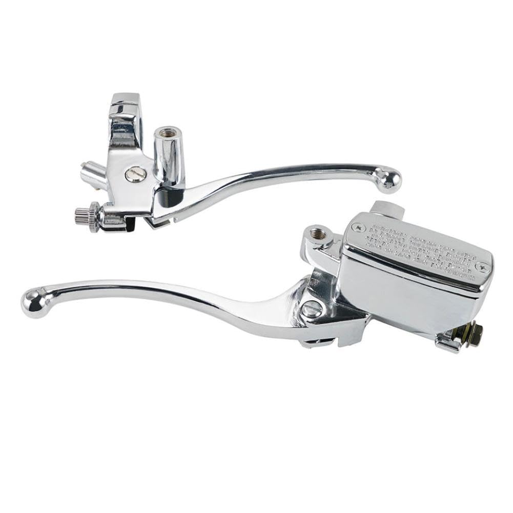 Eburpkhbd Chrome 1 Inch Handlebar Clutch Brake Master Cylinder Lever Compatible With Honda Vt750c Vf750c Vt600c Vt1100 Vt1300 Vtx1300 Vtx1800 Gl1500(Chrome)