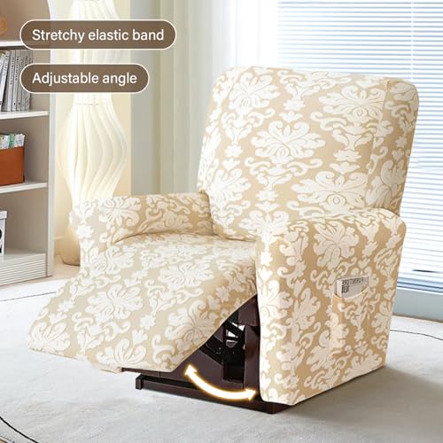 Housse de canapé inclinable en jacquard extensible lavable 3 places