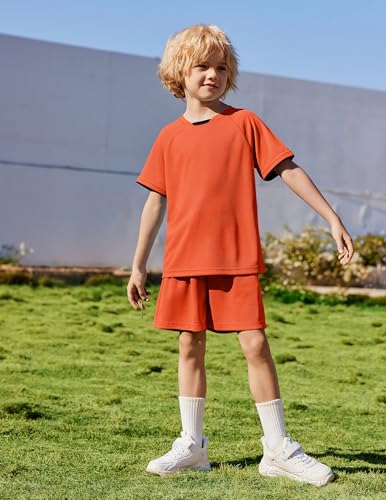 Image of Arshiner Boys Loose Athletic Set Crew Neck T-Shirt & Mesh Short 4-13 Years