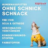 Supravit Nassfutter für Hunde I Hundefutter nass mit schmackhaftem Strauß I 6 x 820g Hunde Dosenfutter I getreidefreies Hundefutter für deinen ernährungssensiblen Hund I gut verdaulich