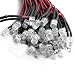TRENDBOX 1 Pack (50 Bulbs) 5mm Red LED Flash Light (Steady) 18cm 12V DC Pre-Wired Round Top Bulb Lamp for DIY Car Boat Toys Flashing Parties