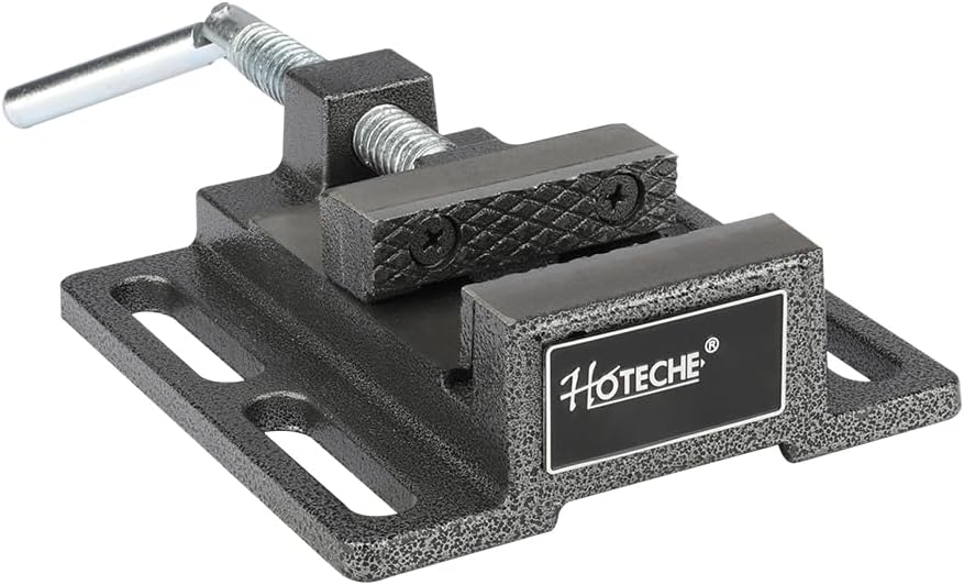 Hoteche 2.5-Inch Quick Release Drill Press Vise, Bench Vise Clamp for Drilling Machine, Portable Rapid Adjust Milling Vice, Heavy Duty Tabletop Fastener for Precision DIY Woodworking & Crafts