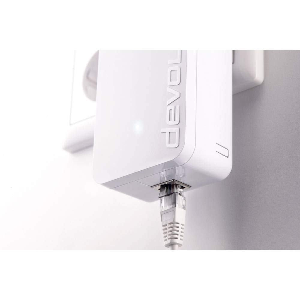 devolo LAN Powerline Adapter, dLAN 1200+ Erweiterungsadapter -bis zu 1.200 Mbit/s, ideal für Home Office, 1x LAN Anschluss, LAN Steckdose, weiß
